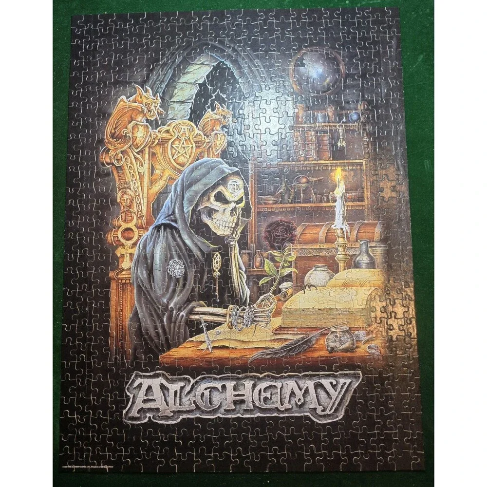 Alchemy Gothic Black Rose 550 Piece Puzzle Rose Art Vintage 1996 Complete